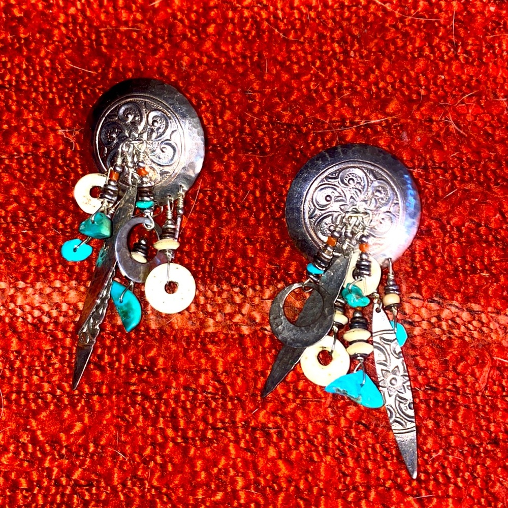 TABRA STERLING SILVER VINTAGE EARRINGS 70’S ERA